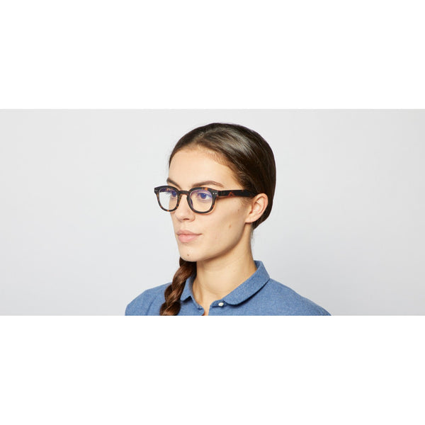 Blue - Light Optical Glasses / Style C / Tortoise - Shade Files